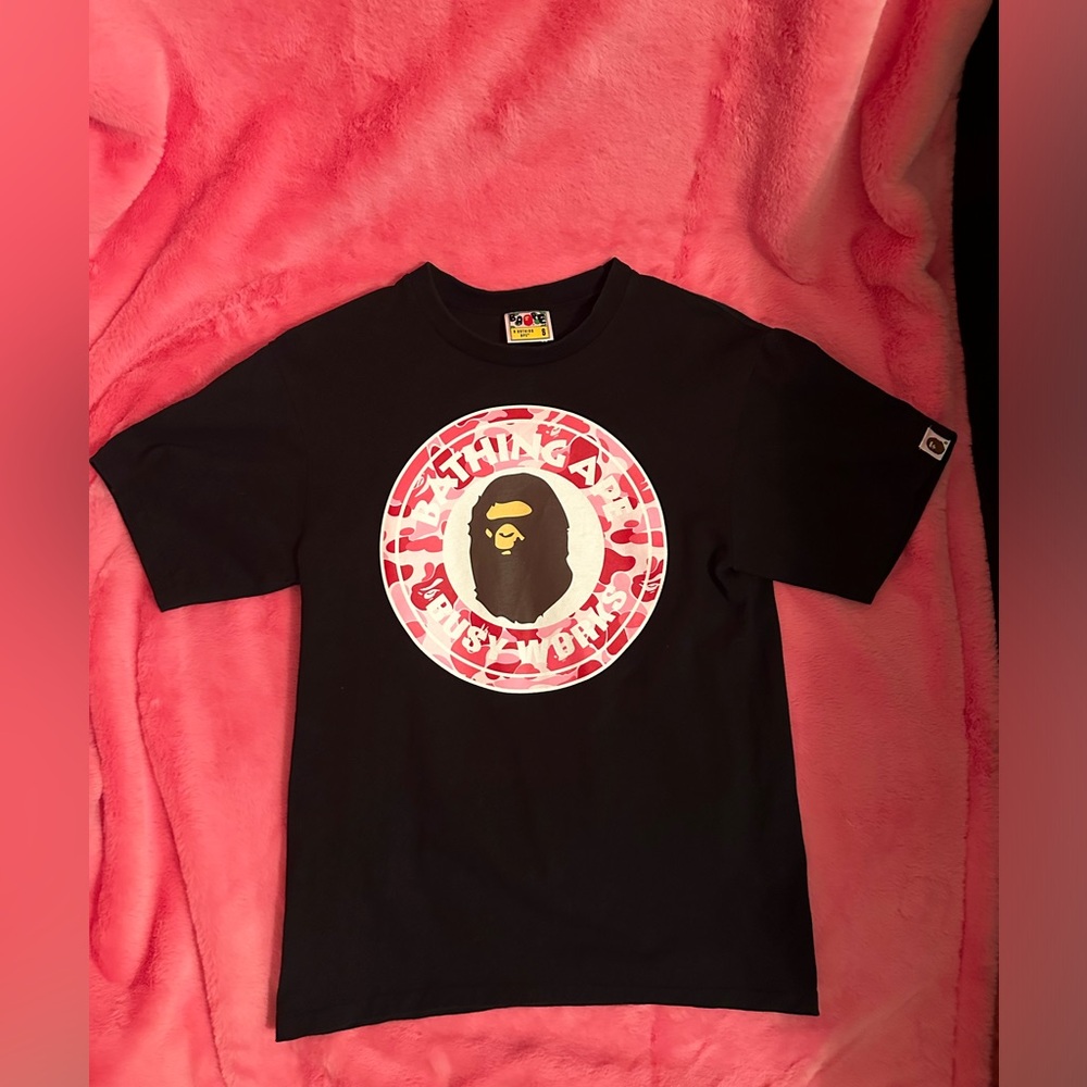 A Bathing Ape BAPE pink Camo T-Shirt - Size Small
